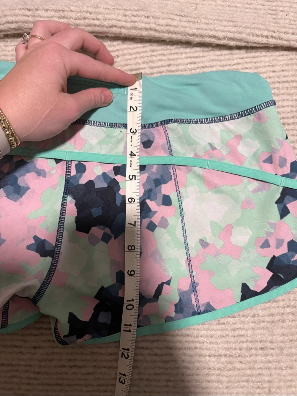 lululemon athletica Pink, Mint & Navy Camo Athletic Shorts